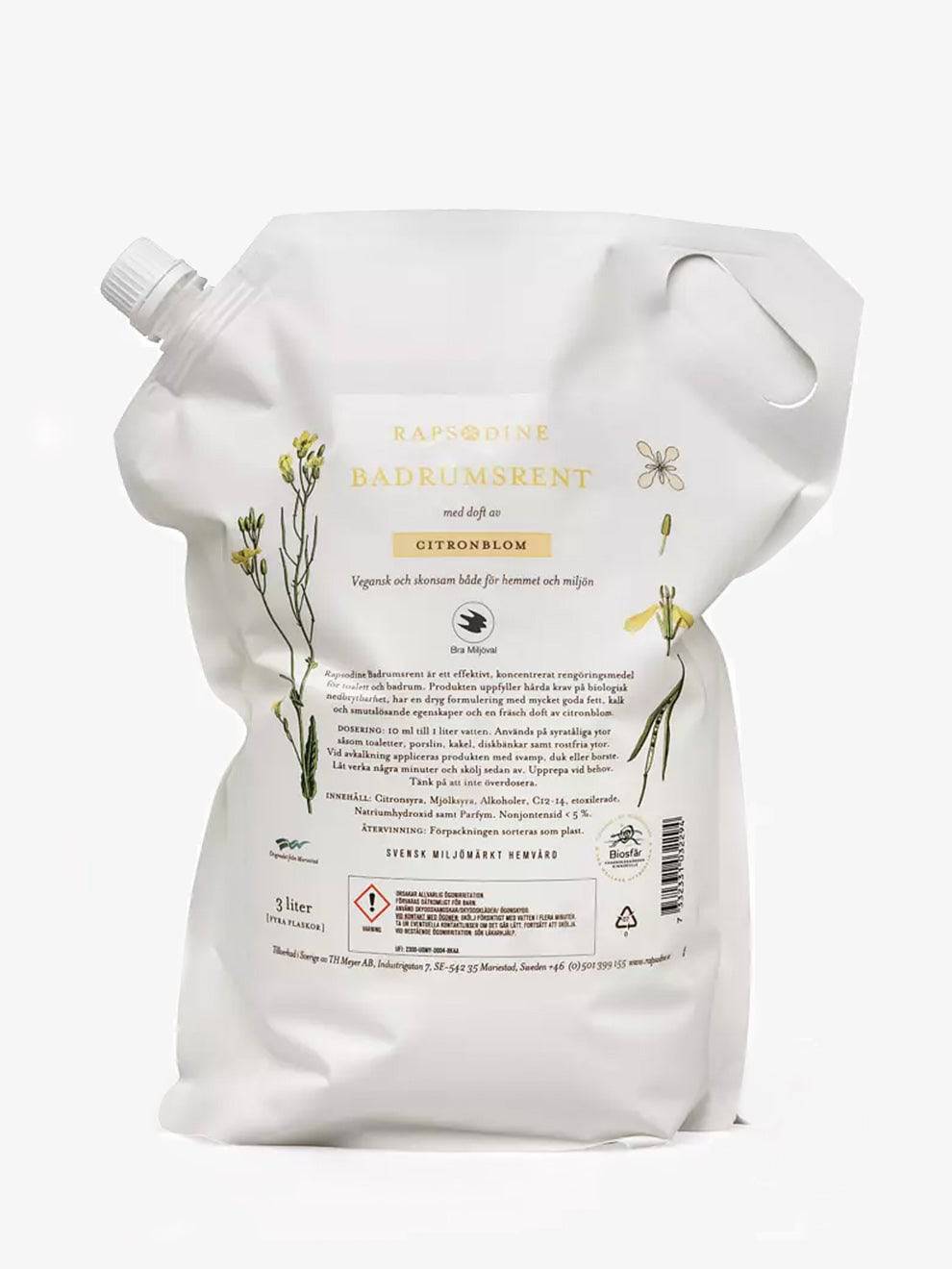 Badrumsrent högkoncentrerad - Refill 3 liter - 11hektar